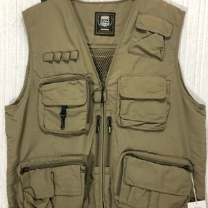 Haellun Outdoor Multi-Pocket Utility Fishing Vest Khaki Tan Mens XL NWT